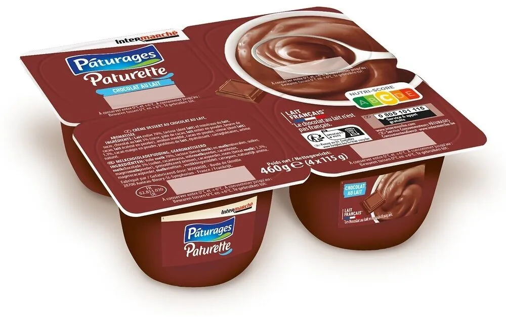 Cd chocolat lait paturette 4x115g
