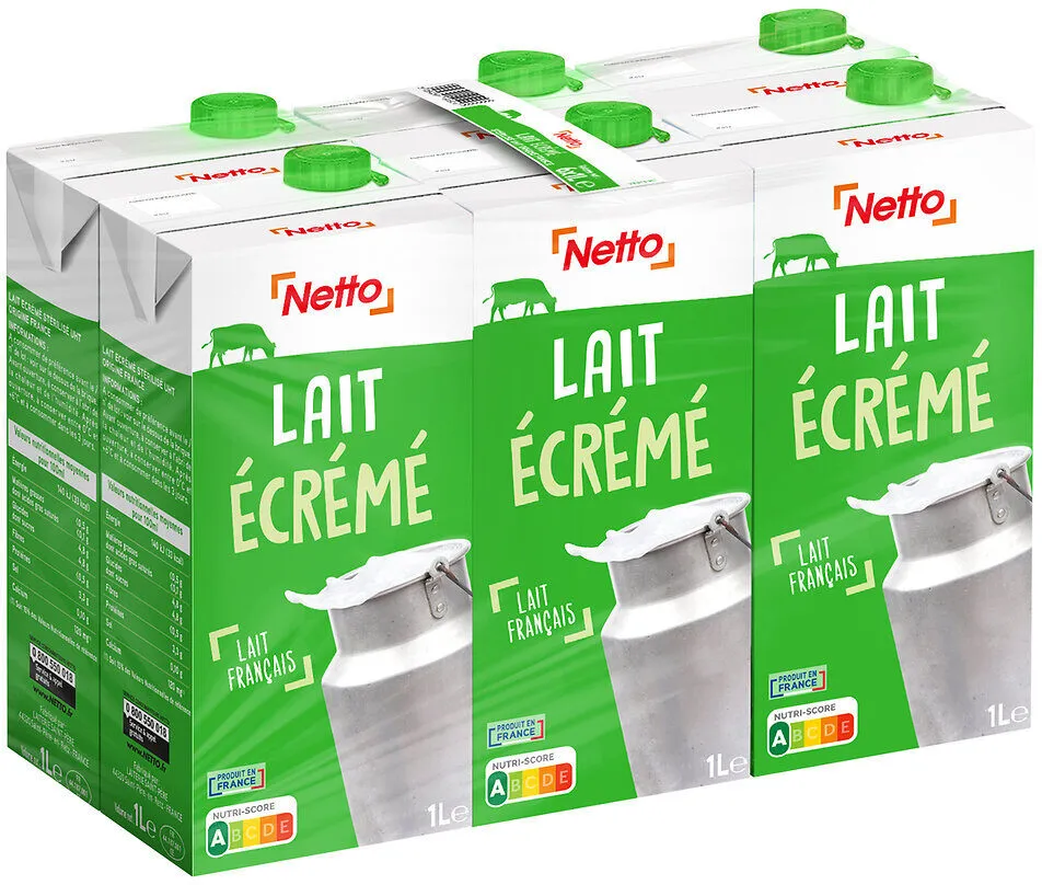 Lait uht ecreme bq pack 6x1l