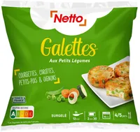 Galettes aux petits légumes (courgettes, carottes, petits pois, oignons)