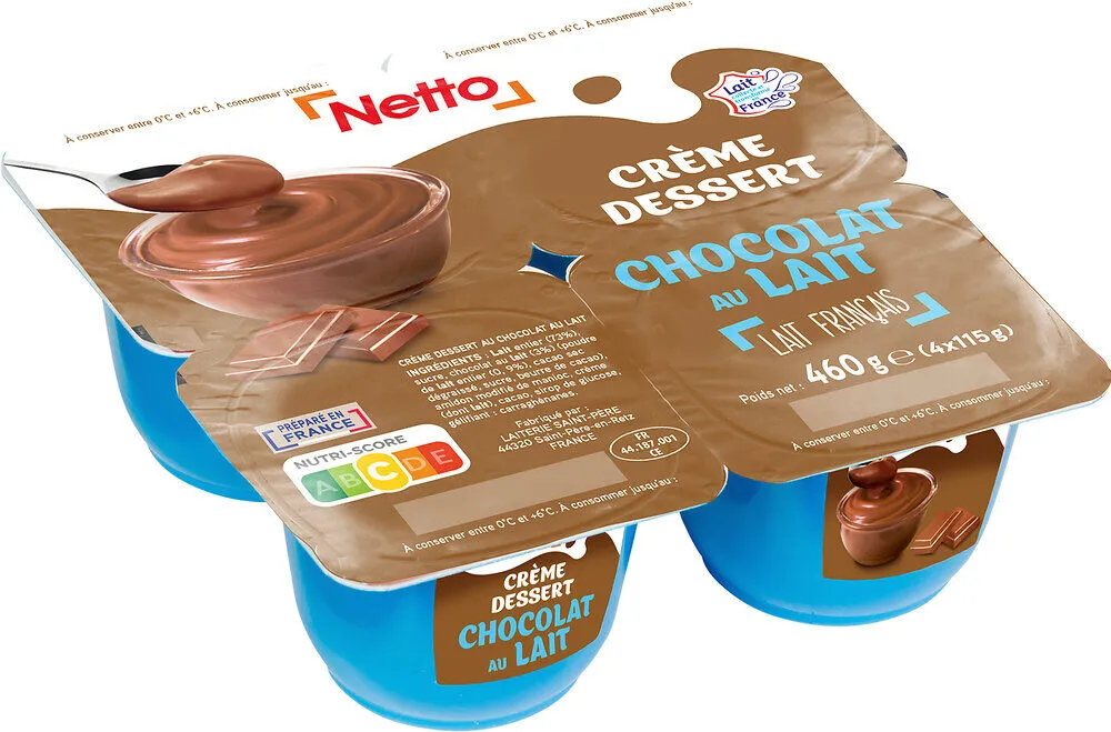 Cd chocolat lait netto 4x115g