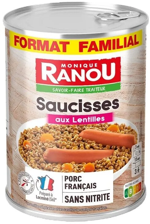 Saucisses aux lentilles 1260g
