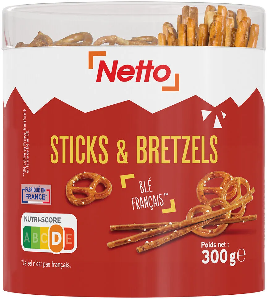 Tubo sticks & bretzels 300g