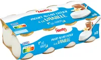 YAOURT AU LAIT ENTIER POT VERRE 8X125G - saveur vanille