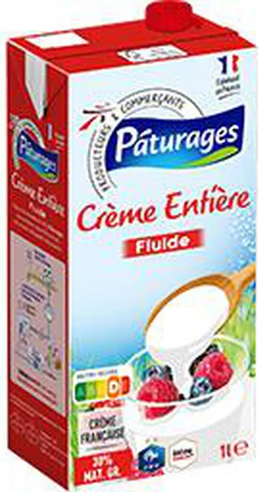 Crème entière fluide