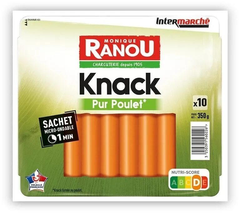 Knack volaille x10 350g - france