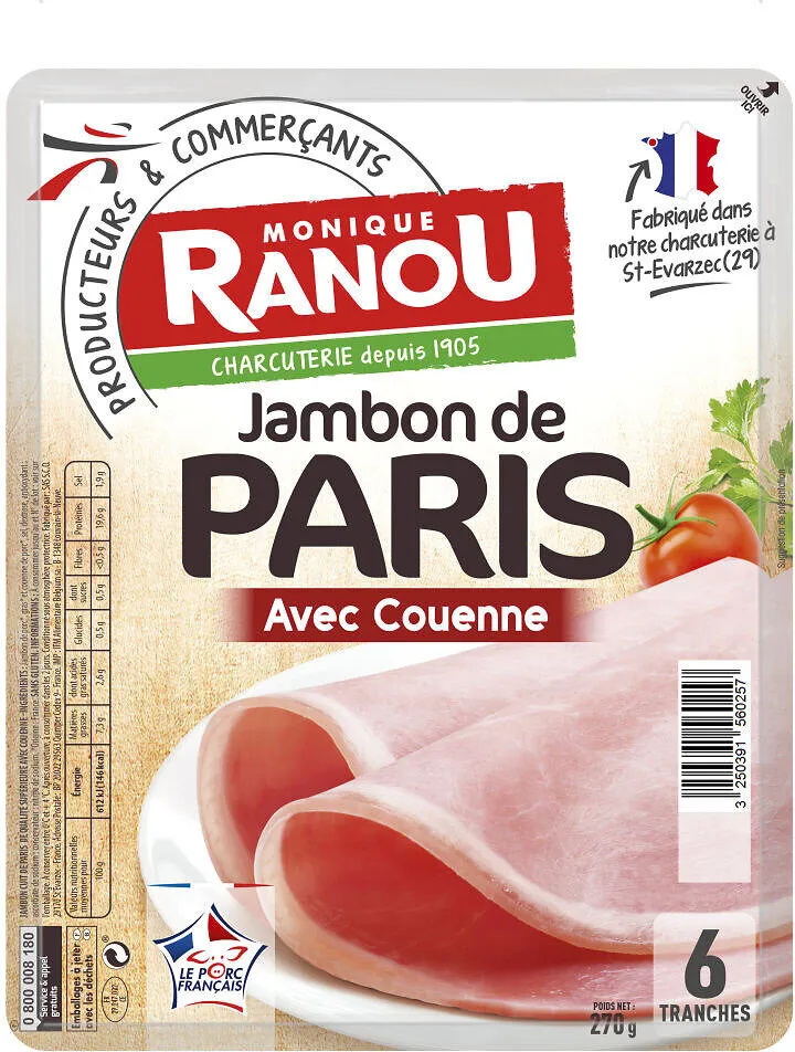 Jambon paris ac 6t 270g