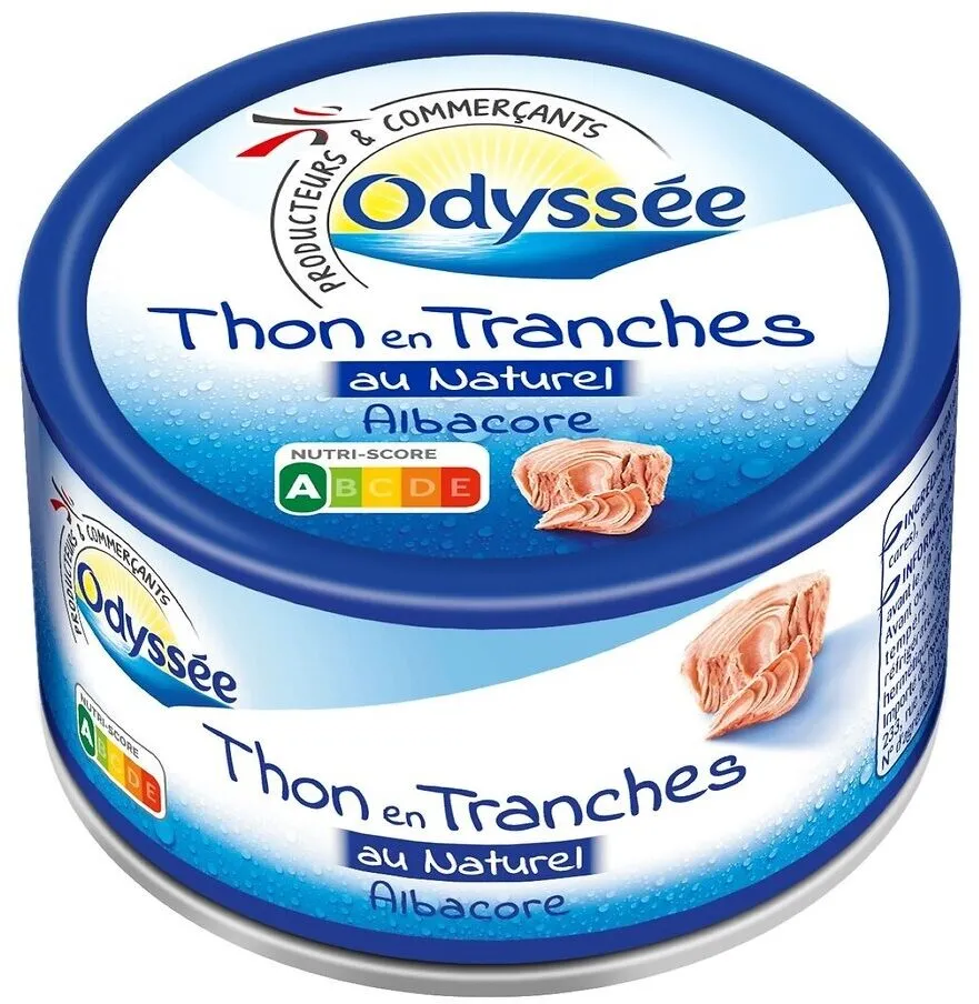 Thon albacore au naturel tranche 265g 185g (1/3) emboité cru