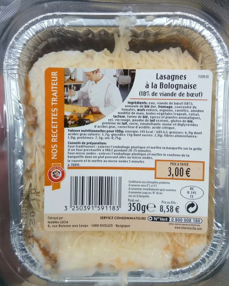 Lasagnes à la Bolognaise