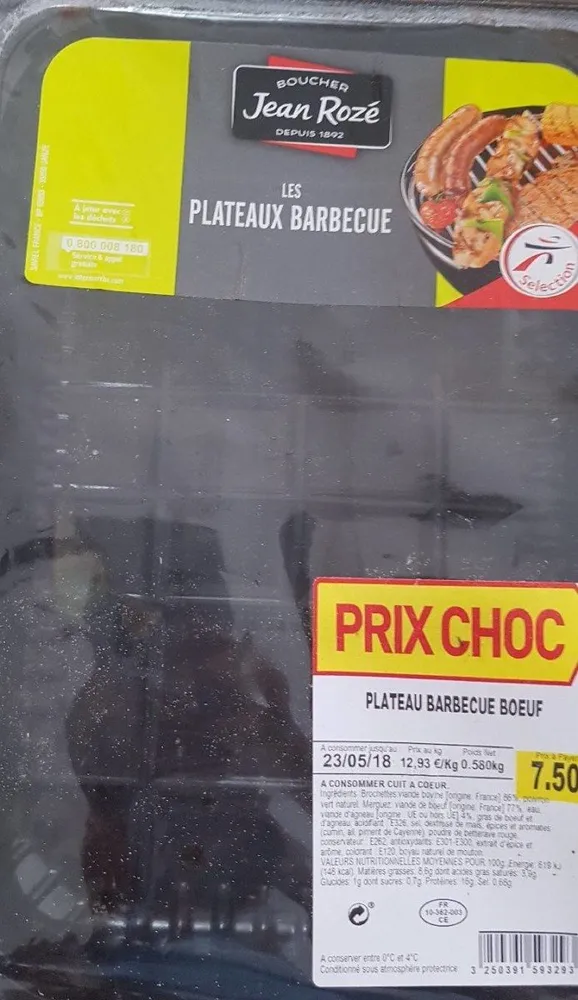 Plateau barbecue boeuf