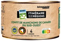 Confit de manchons de canard du sud ouest 1350g