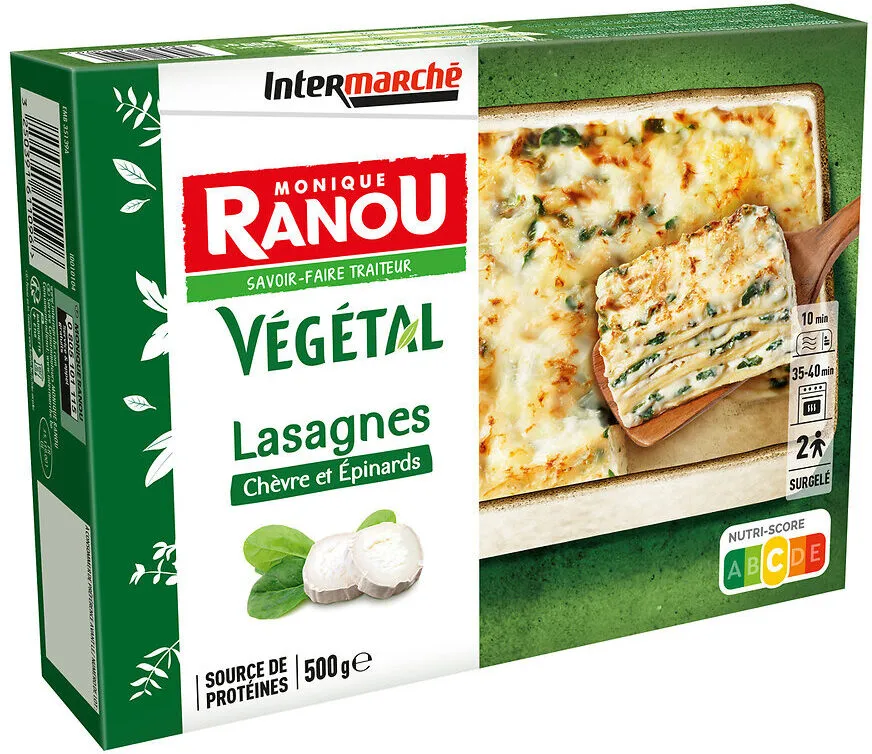 Lasagnes chèvre épinards 500g