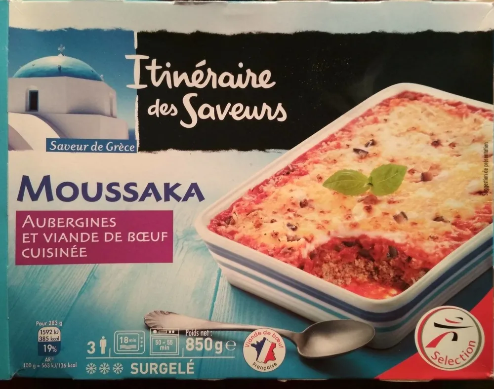 Moussaka (Aubergines et viande de bœuf cuisinée)