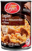 Lapin aux deux moutardes et pâtes 400g