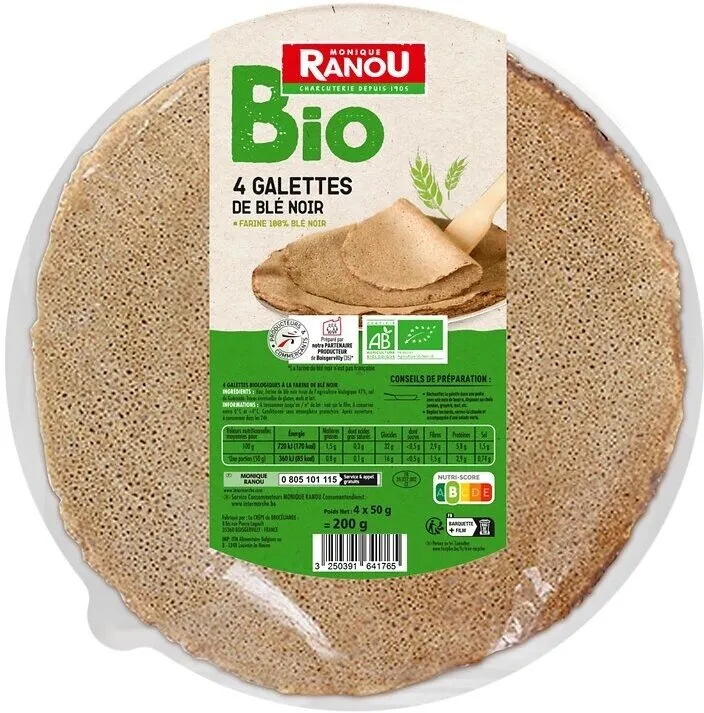 Galettes de ble noir bio x4 200g