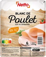 Blanc de poulet sup 6t 270g