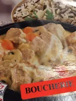 Blanquette de porc à la crème et aux 2 riz