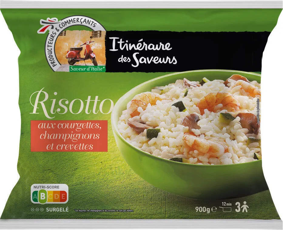 Risotto aux crevettes, courgettes et champignons 900g