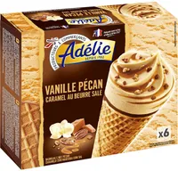 Cône gourmand vanille pécan - caramel au beurre salé (CG) x6 - 110mL