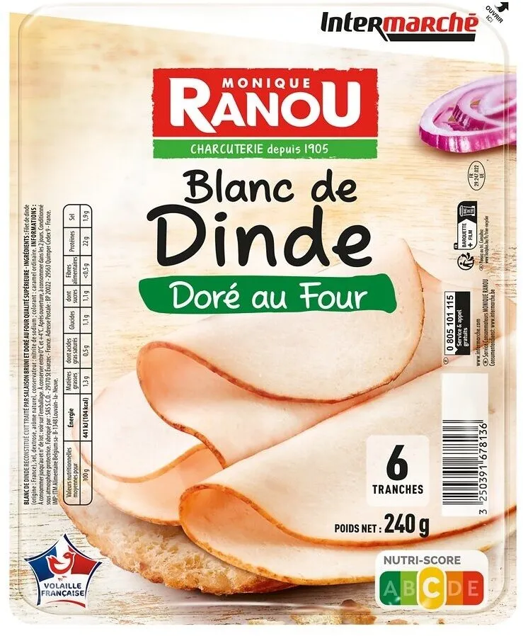 Blanc de dinde sup 6t 240g