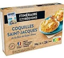 2 Coquilles de la baie de Saint Brieuc cuisinées au muscadet et aux poireaux 200g