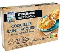 2 Coquilles de la baie de Saint Brieuc cuisinées au muscadet et aux poireaux 200g