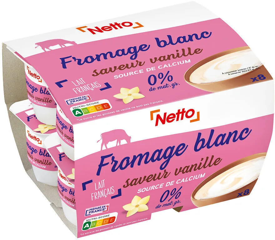 Fromage frais 0% saveur vanille 8x100g