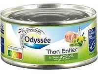 Thon entier à l'huile d'olive MSC 160g 104g (1/5)
