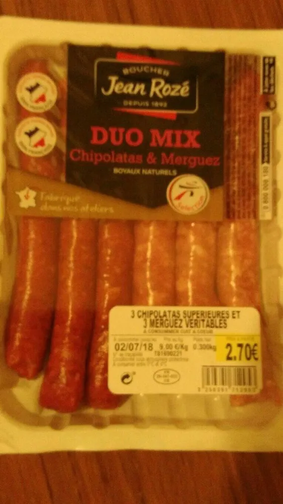Chipolatas SUPERIEURES et merguez VERITABLES