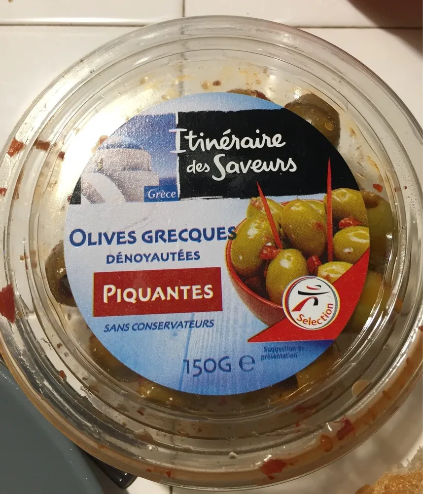 Olives grecques dénoyautées piquantes