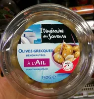 Olives Grecques dénoyautées à l'ail