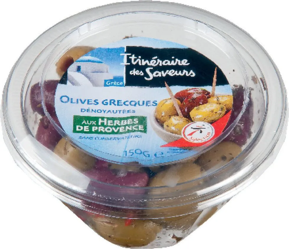 Olives grecques dénoyautées aux herbes de Provence