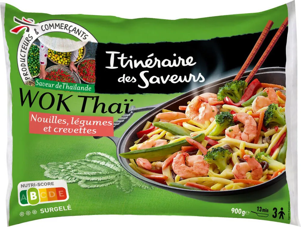 Wok Thai aux crevettes IDS 900 g IQF