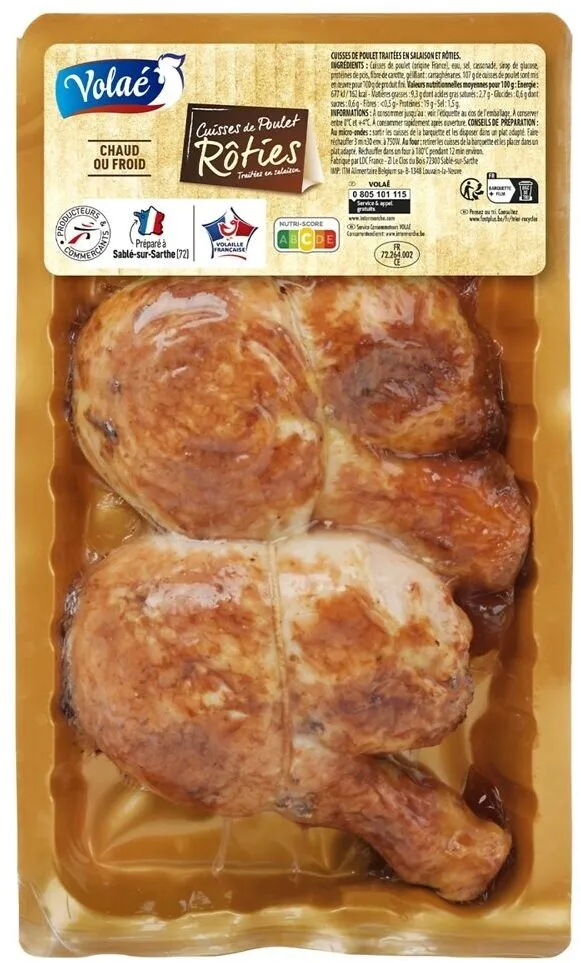 2 CUISSES DE POULET ROTIES 400g PV 400 GRM