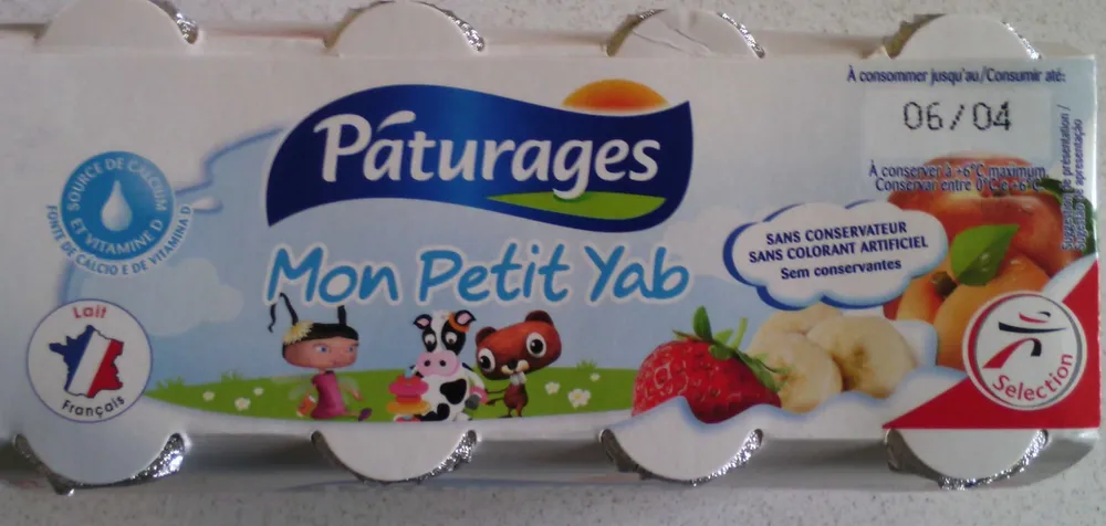 Mon Petit Yab - Pâturages - Banane-fraise /¨Pêche-abricot