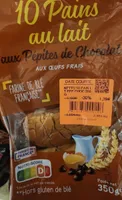 10 pains au lait aux pépites de chocolat aux oeufs frais