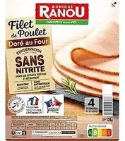 Filet de poulet nature tranches epaisses csn 4tr 120g