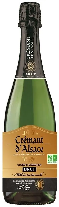 Aop crémant d'alsace biologique brut 75 cl