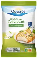 Haché au cabillaud crème et oignons x2 - MSC - 200g (2025 projet passage sur : HACHE AU COLIN D'ALASKA CITRON & PERSIL x2 - MSC - 200g)