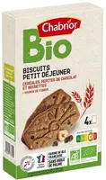 Biscuits petit déjeuner cereales noisettes et pepites de chocolat bio