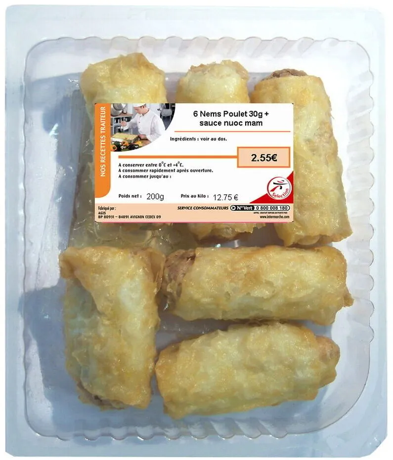 NEMS POULET (6x30g) 200g FE