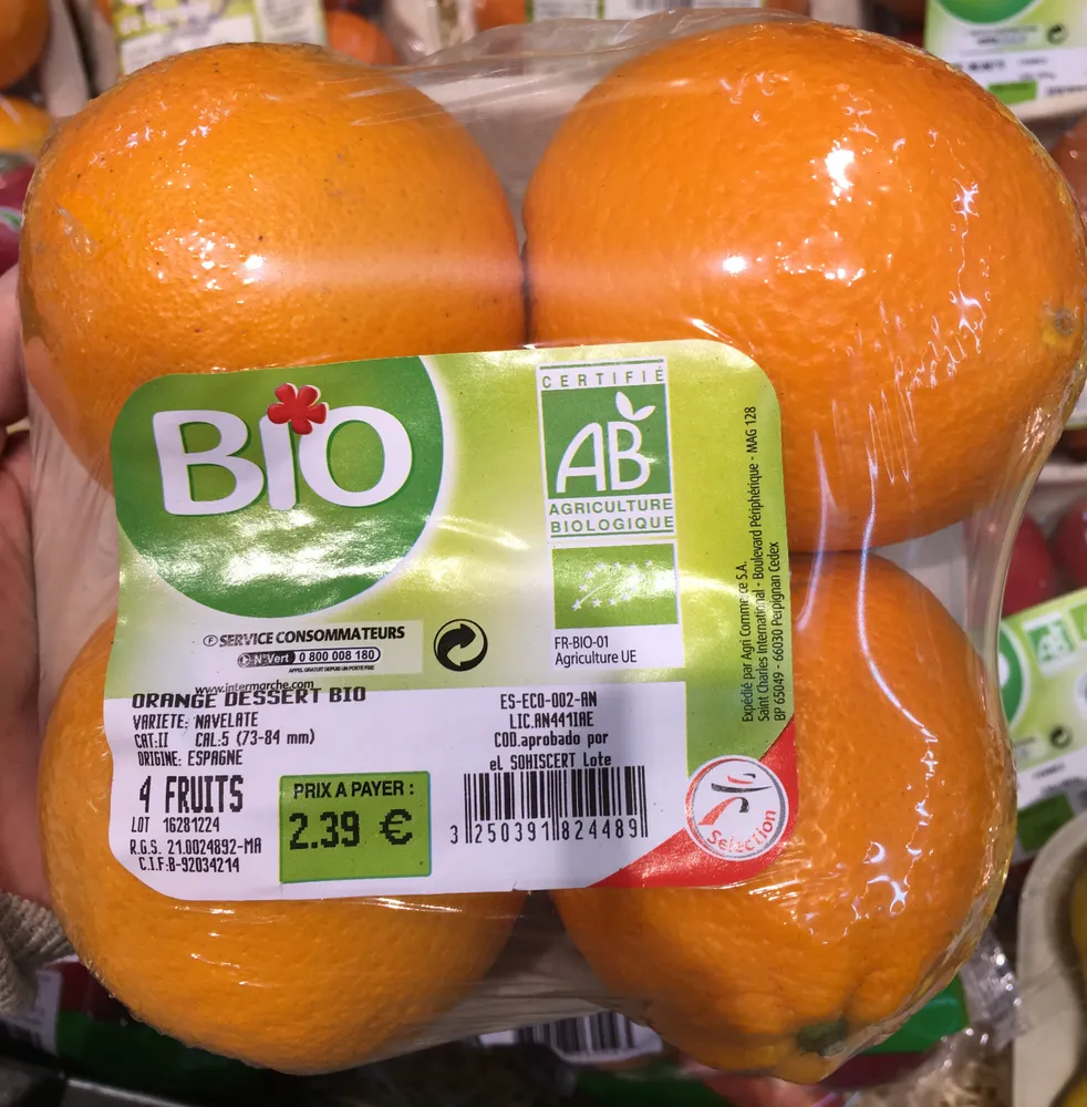 Orange dessert bio