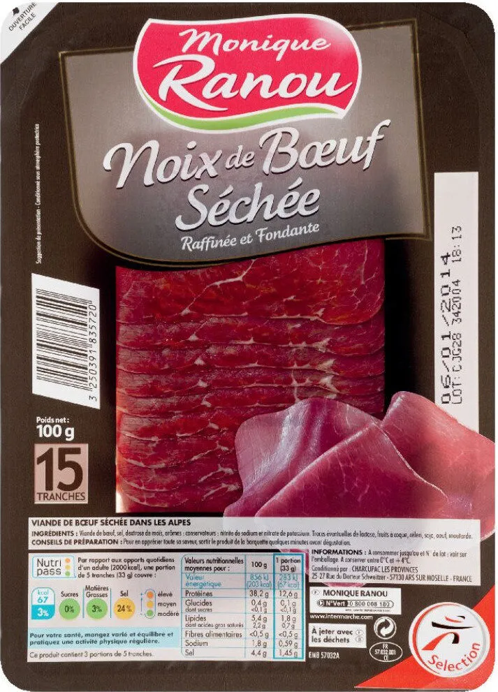Noix de bœuf séchée raffinée et fondante