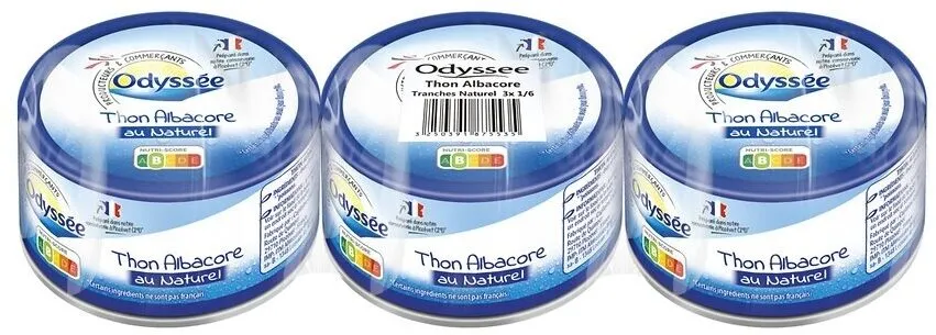 Thon albacore au naturel tranche 3x132g 93g (1/6)