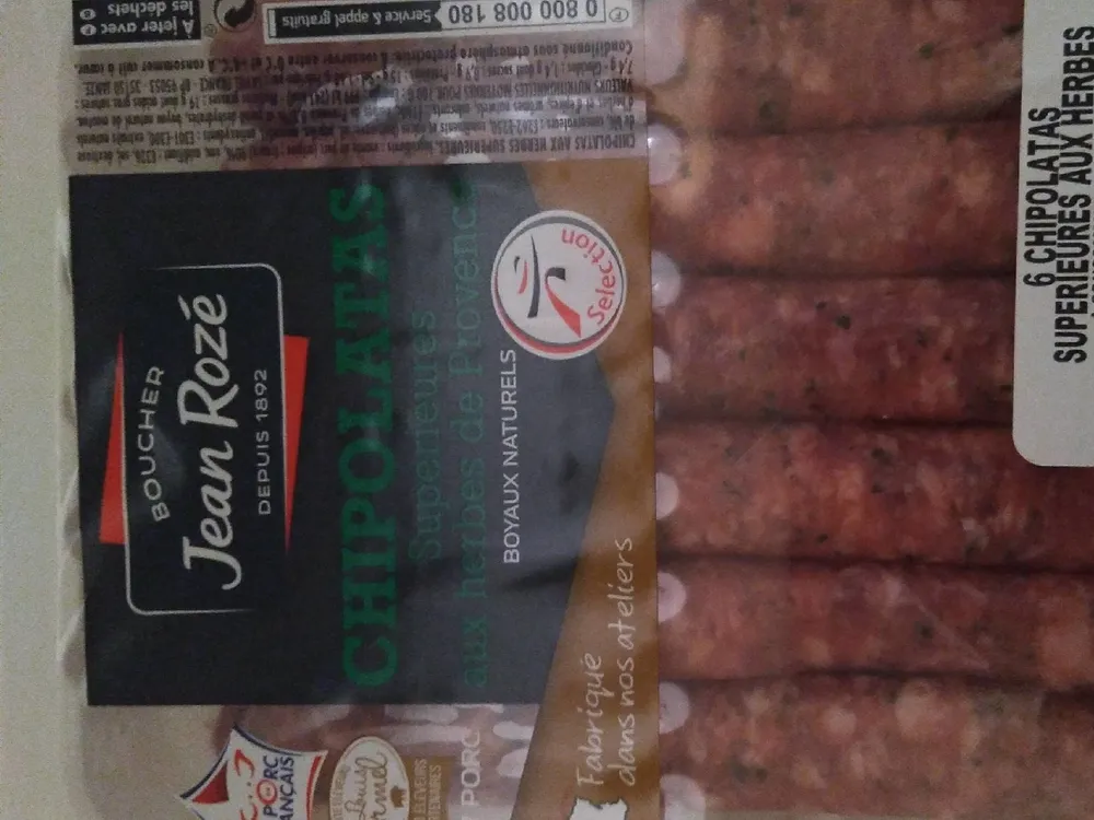 Chipolatas Supérieures aux Herbes de Provence