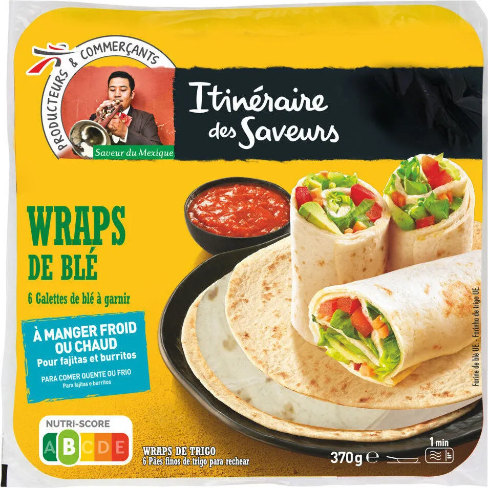 Saveur du Mexique - 6 wrapes de blé nature