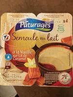 Semoule au lait à la vanille sur lit de caramel