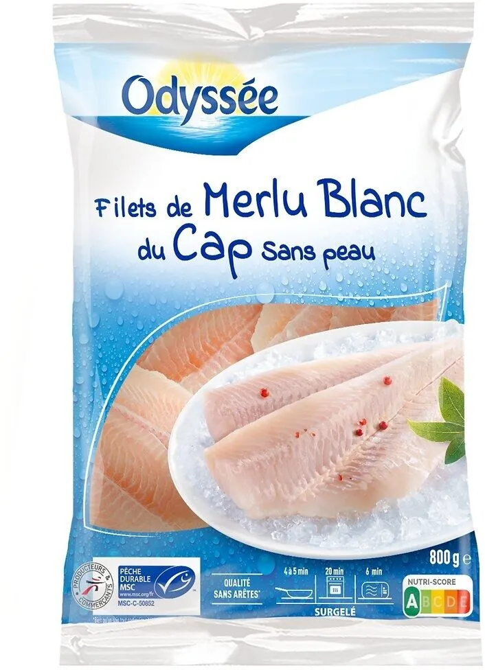Filets de merlu blanc du cap msc 800g