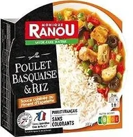 BARQUETTE Poulet basquaise et riz