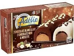 Bûchette chocolats blanc - lait (G) x2 / chocolats noir - noisette (G) x2 - 120mL