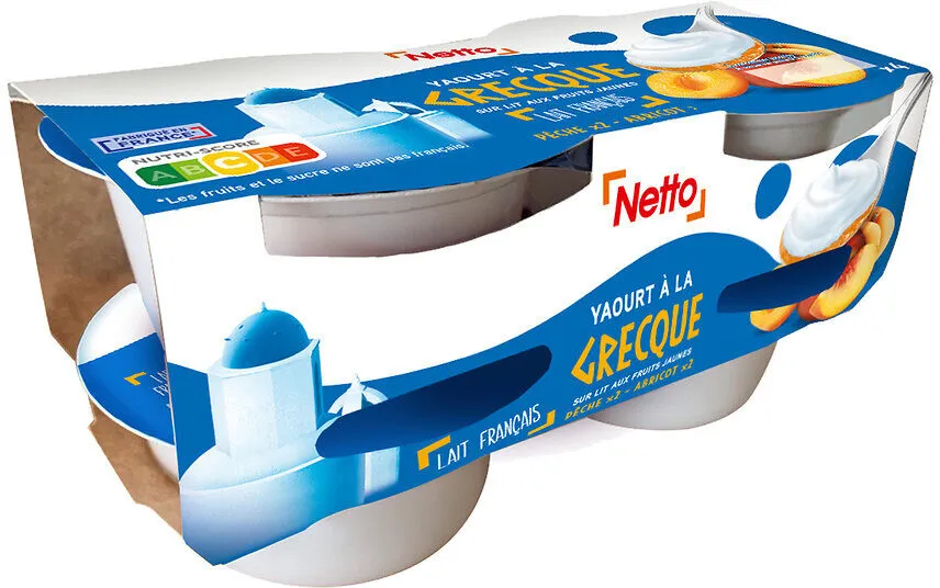 Yaourt a la grecque fruits jaunes 4x150g